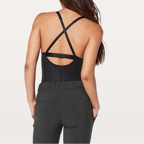 New Lululemon The Easy Bodysuit Black Print MBEM size 6 - Picture 2 of 5
